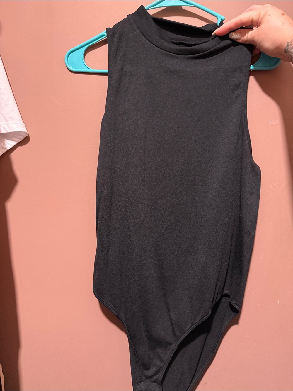 a new day Black Sleeveless Mock Neck Bodysuit